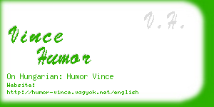 vince humor business card